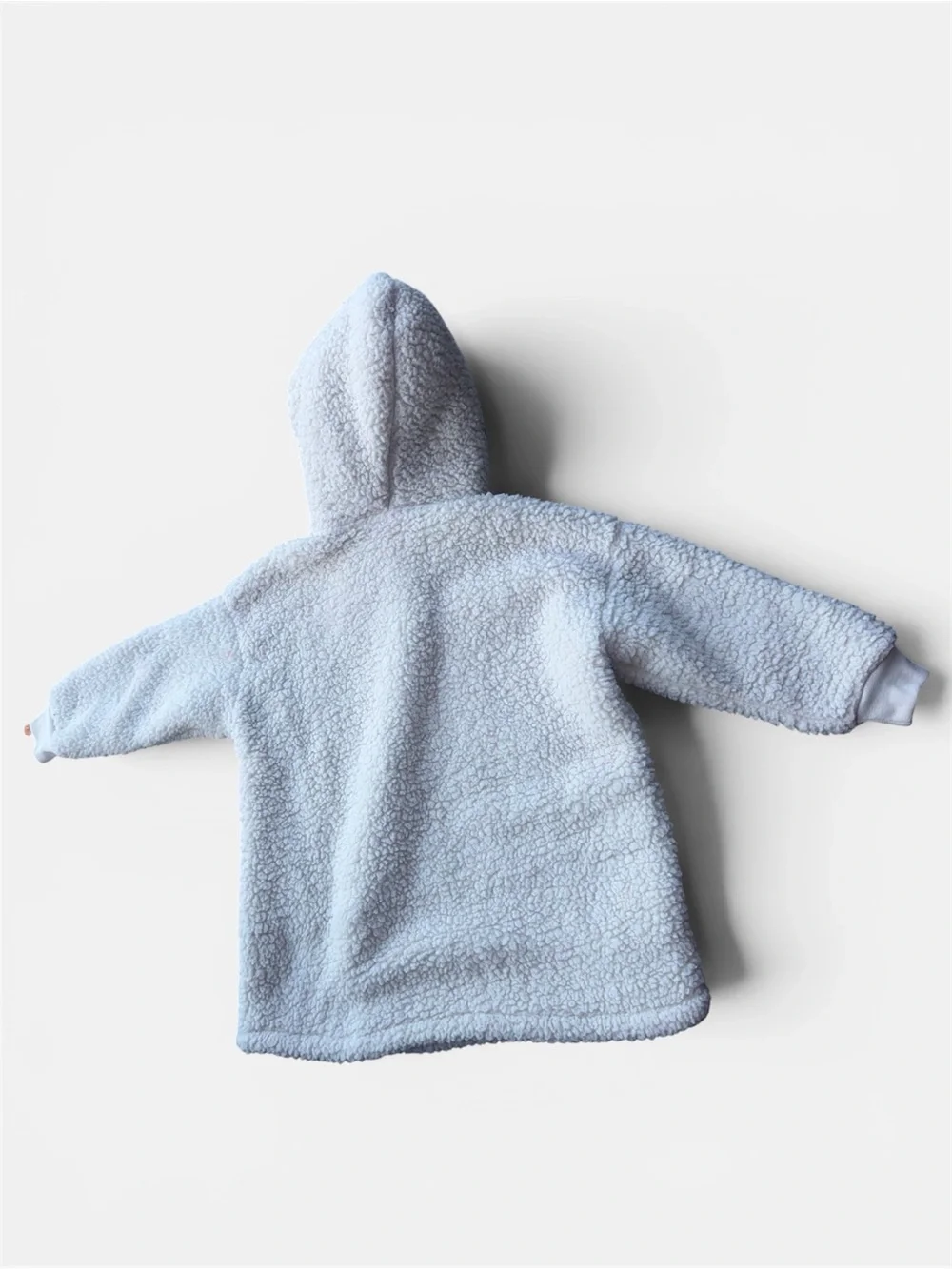 GAP Plush Hooded Kids Pullover - Light Gray